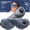 MyHalos Cordless Heated Eye Mask for Dry Eyes - Rechargeable Eye Heat Mask - Eye Warm Compress with Washable Cover - Sinus Heating Pad for Eyes, Styes & Blepharitis - MGD heated eye masks for dry eyes