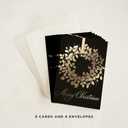 Minted Classic Wreath Christmas Cards, Folded 5x7 Holiday Greeting Cards