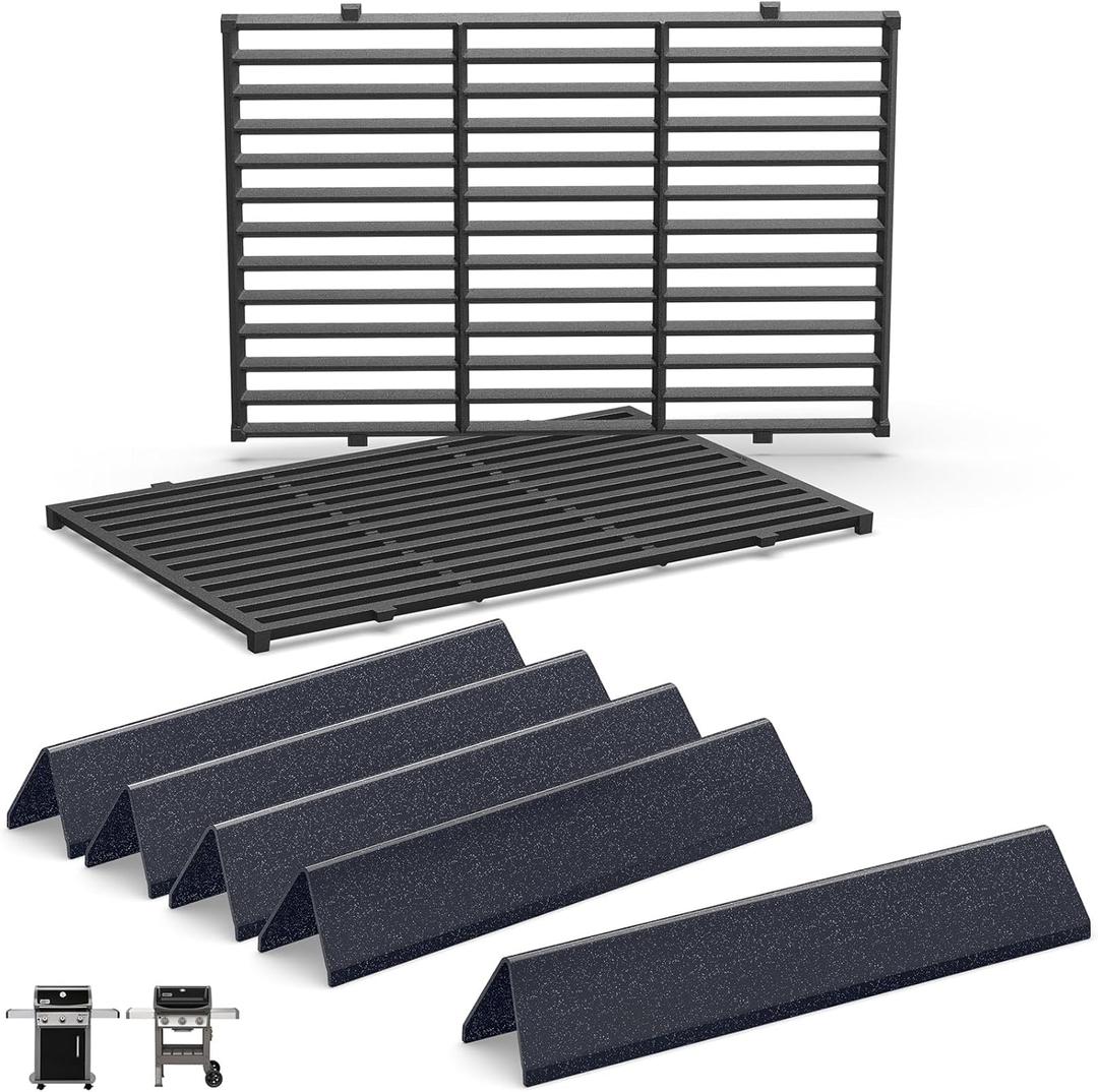 Grill Parts for Weber Spirit 300 and Spirit II 300 Series, 15.3" Flavorizer Bars & Grill Grates for Weber Spirit E-310 E-315 E-330 Series Grills with Front Control Knobs, Replace for Weber 7636 7638 Grill Parts for Weber Spirit 300 and Spirit II 300 Series, 15.3" Flavorizer Bars & Grill Grates for Weber Spirit E-310 E-315 E-330 Series Grills with Front Control Knobs, Replace for Weber 7636 7638