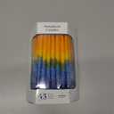 Dripless Hanukkah Candles Deluxe Sunburst Tri Colored Hand Decorated Hanukkah Candles 45 Count for All 8 Nights of Hanukkah 1-Hour Burn Time