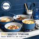 Umite Chef Pots and Pans Set Non Stick, 21 pcs Ceramic Cookware Set with Detachable Handles, Healthy Induction Cookware Oven Safe RV Kitchen Cooking Set with Utensils, PFAS PFOA & PTFE Free, Navy, Large