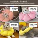 HiDREAM Cat Cone Collar,Cute Waterproof Elizabethan e Collar for Cats,Anti-Bite Lick Wound Healing Safety Cat Recovery Collar,All-Season Style (Pink, M)