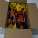 4Pack Fall Solar Lights Outdoor Waterproof,80LED 160 Maple Leaves Solar Garden Lights Outside, Autumn Artificial Tree Pathway Lights for Patio,Halloween,Thanksgiving,Fall Decoration