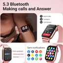 Trendia Smart Watches for Women, 1.83'' HD Fitness Tracker with Answer/Make Calls, Heart Rate/Sleep/SpO2 Monitor, 120+ Sport Modes, IP68 Waterproof, Compatible iPhone/Samsung/Android Rose Pink