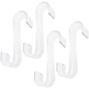 MAGICLULU 4pcs Transparent Radiator Hooks for Bathroom Towels S Shape Over Door Hanger Plastic Rack for Clothes Scarves Robes Multipurpose Storage Hooks Saving Rail Hangers