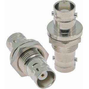 2PCS BNC Bulkhead Panel Mounts Connector, BNC Female to Female Coax Adapter for Radios, LMR, Videos, Antennas,Audios