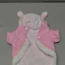 ANIAC Bunny Ears Cat Costume Plush Dog Hoodies with Pocket Sweater Cute Kitten Cat Clothes Warm Rabbit Ears Outfit with Hood for Small Dog Cat and Puppy (Pink-2, X-Small)