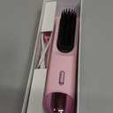Go Brush Pro for Short Hair Hair Straightener Brush Cordless & Portable with 300M Negative Ions, 4 Temps Fast Heating, Game Day Ready Styling Tool for Watch Parties, Travel & Daily Use Pink