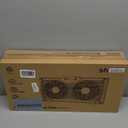 shinic Twin Window Fan, 9-Inch Blades Reversible Airflow, Thermostat Control, 3 Speeds, 23.8"-37" Expandable Width, Window Exchaust Fans for Home Bedroom, ETL Certified