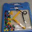 Magnetic Drawing Board for Kids, Toddler Magnet Doodle Board with Beads and 2 Pens, Magnetic Dot Art Toys, Airplane Car Travel Activities (Blue Cat)