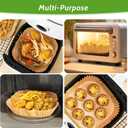 360 Pcs 8 Square Unbleached Heavy Duty Air Fryer Paper Liners Disposable, Non-Stick & Non-Leak Parchment Paper Liners for Airfryer Basket, Deep Fryer Parts & Accessories