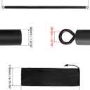 QWORK Resistance Band Bar Pilates Bar Home Gym Fitness Workout Bar for Strength Training Cardio Exercise - 108CM - Max Load 800lb (Portable Detachable Stick x3)