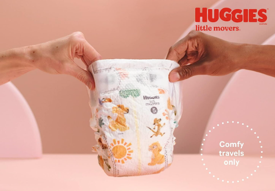 Huggies Little Movers Baby Diapers, Size 4, Mega Colossal, 120 Ct