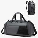 Gym Duffle Bag Waterproof Sports Duffel Bags Travel Weekender Bag for Men Women Overnight Bag with Shoes Compartment Grey