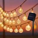 Solar String Lights Outdoor Waterproof, 55.5FT 100LED Crystal Ball Fairy String Lights for Garden, Patio, Camping Decor - Solar Powered LED Globe Lights with Auto On/Off (Warmwhite)