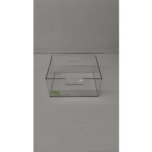 Clear Stackable Open Front Storage Bin Organizer – 10"x10"x6" Modular Plastic Container for Pantry, Kitchen, Fridge, Closet, Office & Bathroom – BPA-Free, Durable, Space Saving (1)