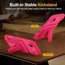 for iPhone Air Case Wallet with Card Holder (4-5Cards) +1 Privacy Screen Protector,[RFID Blocking][Kickstand][Military Drop Protection] Full Camera Protection Wallet Case for iPhone 17 Air (Hot Pink-Air)