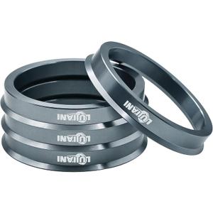 4 Pack Universal Car Hub Centric Ring, 57.1 mm ID to 66.6 mm OD Centerbore, Aluminum Alloy Wheels Center Shaft Shock Absorbing Hubrings, Hub Adapter Rings Compatible with Most Vehicles (Gunmetal Gray)