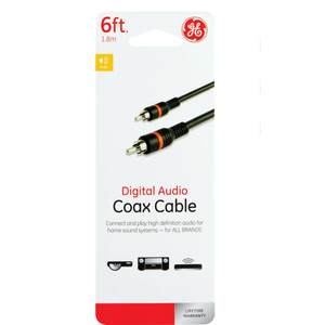 GE Digital Audio Coaxial Cable, 6ft