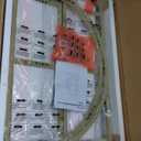 Homhedy Cat Litter Box Enclosure, Litter Box Furniture Hidden with 2-Tier Storage Shelves, Wooden Cat Washroom Furniture with Metal Frame, Modern Style, White and Gold