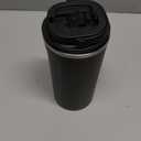 Reusable Coffee Cup with Lid and Handle - Stainless Steel Insulated Coffee Mug for Hot & Cold Drinks - Ideal Travel Mugs - 100% Leak-Proof Tumbler - 16 oz Black