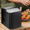 Countertop Ice Maker, Portable Self-Cleaning Machine with Ice Scoop and Basket (8.90 x 10.63 x 11.50 inch, Black)