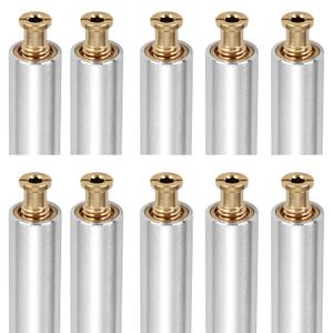 Heavy Duty 10 Pack Pool Cover Anchors,18" Aluminum Tube with Brass Anchors
