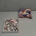 Chicken Puzzles for Adults 1000 Pieces, PICKFORU Proud and Freedom Jigsaw Puzzles American Flag, Vintage Unique Difficult Art Rooster Puzzle