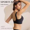 Bras for Women No Underwire Comfortable Sports Bra Smoothing Minimizer Everyday Bra(32C-46DD) (Black)