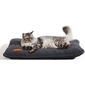 Self Warming Cat Bed Self Heating Pad 24 x 18 inch Thermal Pet mat for Indoor Outdoor Pets Double Filled Cat Mat with Washable Removable Cover Non-Slip Bottom (Dark Gray)