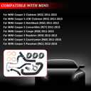 13Pcs Turbo Coolant Hose Kit Turbocharger Coolant Inlet & Return Hoses for Mini Cooper S R55 R56-R59 R60 R61 JCW Clubman 2011-2016, Replaces 11537600674 11539845352 11537565433 11537565432