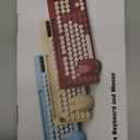 Wireless Keyboard and Mouse Combo - Round Keycaps, Full-Size Retro Typewriter Keyboard with Detachable Wrist Rest, Sleep Mode & Tilt Legs, 2.4GHz Cordless Connection for Mac/Windows/PC (Hot Pink)