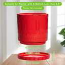 2 x Eightpot 2 Pack Plant Plates to Catch Water, Plant Trays for Pots Indoor Outdoors, 7.5 Inch Plants Water Catcher Tray, Round Flower Pot Saucers, Modern Decorative Dishes to Catch Water, Red