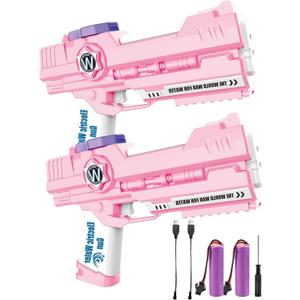 2 PCS Electric Water Gun, Ultimate Battle Blaster Water Guns with Dual Nozzles High Capacity Automatic Squirt Guns Summer Outdoor Beach Swimming Pool Party Toy for Adult Kids