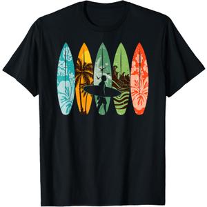 Surfboarder Hawaii Wave Surfing Surfboard Lover Beach Surfer T-Shirt, Medium