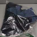 hathne Women's Oversized Polo Sweater Button Up Denim Lapel Pullover Sweater Long Sleeve Collared Knit Top (Large, Black)