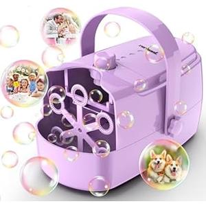 Bubble Machine Durable Automatic Bubble Blower, 18000+ Big Bubbles Per Minute Bubbles for Kids Toddlers Bubble Maker Operated by Plugin or Batteries Bubble Toys for Indoor Outdoor Birthday Party, Pink Bubble Machine Durable Automatic Bubble Blower, 18000+ Big Bubbles Per Minute Bubbles for Kids Toddlers Bubble Maker Operated by Plugin or Batteries Bubble Toys for Indoor Outdoor Birthday Party, Pink