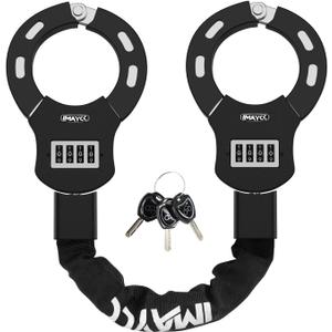 IMAYCC Scooter Lock, 4 Digit Combination Electric Scooter Lock Anti Theft Heavy Duty Resettable with 3 Key, Chain Lock for E Scooter Bike Motorcycle & Door