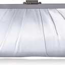 Jessica McClintock Blaire Women's Satin Frame Evening Clutch Bag Purse with Shoulder Chain Included