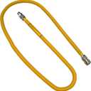 LASCO 10-1259 Flexible Coated Stainless Steel Gas Range Supply Line, 72-Inch, 5/8 Inch ID with 3/4 Inch Pipe Thread Fittings, Yellow
