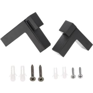 1pc Glass Shelf Bracket F-Shape Zinc Alloy Wall Mount Adjustable Clip W/Screw L-Style Support Wood Holder Fit 3-28mm Glass Clamp ( Color : Black , Size : Large 76 x 98 x 28mm )