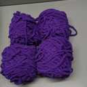 Timgle 12 Skeins Chunky Chenille Yarn for Crocheting, 552 Yards Bulky Purple Thick Fluffy Yarns Soft Velvet Plush Yarn for Hand Knitting Blanket Crafts Project