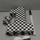 Checkered Number 1 Pinata with Stick and Blindfold Black and White Race Car Pinata for Kids 1st Birthday Anniversary Racing Car Party Supplies