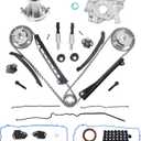 5.4 Timing Chain Kit with Water Pump, Oil Pump, Cam Phaser Tensioner VVT Valves for 2004-2009 Ford F-150 2005-2010 Lincoln Navigator 5.4L 3V Triton 3R2Z-6A257-DA