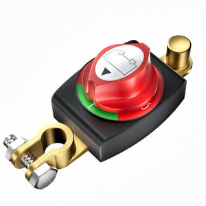 Top Post Battery Disconnect Switch  12V and 48V Master Power Cut Off Switch for Car, RV and Vehicle (On/Off, SAE Negative Battery Terminal Connection)