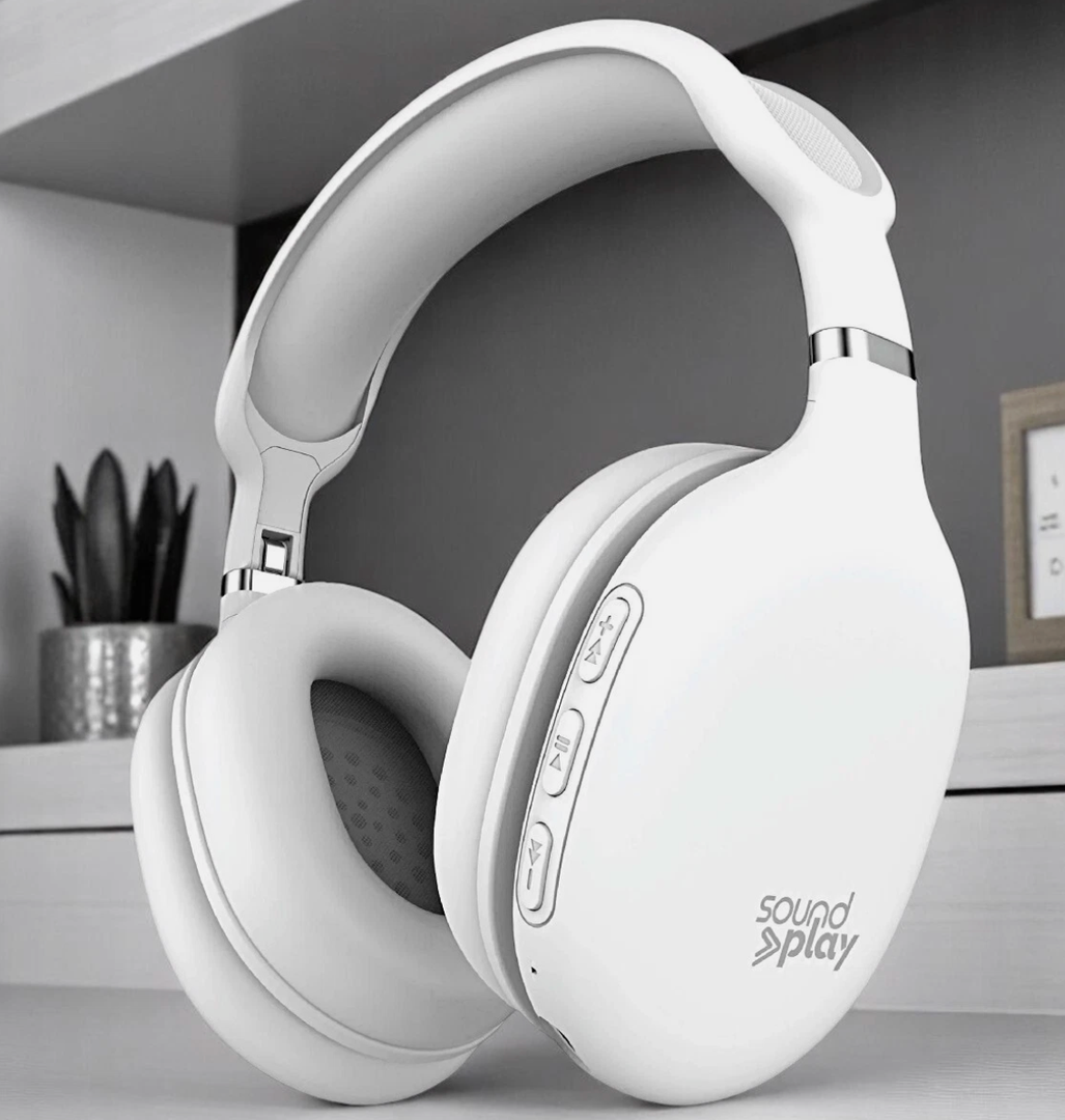 Sound Play Wireless Headphones Bluetooth 5.4 White