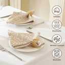 Cloth Napkins Set of 6 Reusable Bohemian,UWWGKK 17x17 Inch Napkins Cloth Washable for Dinner, Restaurant,Wedding,Hotel