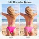American Trends Bikini Sets for Women Triangle String Bikini Two Piece Swimsuit Halter Top Bathing Suit (Pink, M)