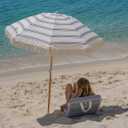 SUNNYLiFE Lightweight Beach Chair 6-Position Reclining Beach Chair for Adults, Multi-Position Folding, 300D Polyester, Steel Frame, 331 lb Capacity, 6.4 lbs | 38 x 20 in, Resort Stripe