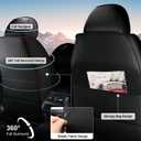 TTX LIGHTING Seat Covers Fit for Nissan Rogue 2009-2026 Seat Covers Full Set Car Seat Covers Faux Leather Breathable Waterproof Car Seat Protector (5 Seats, Black)